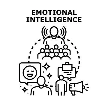 Emotional intelligence developing communication and leadership skills Stock Illustration