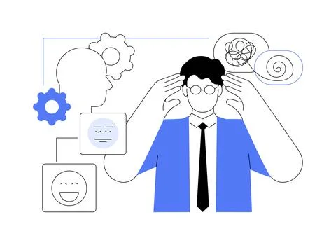Emotional intelligence isolated cartoon vector illustrations. Ilustración de archivo