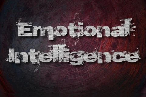 Emotional intelligence text on background Stock Illustration
