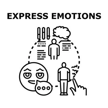 Emotional intelligence understanding and expressing feelings concept Stock Illustration