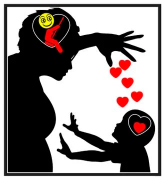 Emotional manipulation of child Illustrazione stock