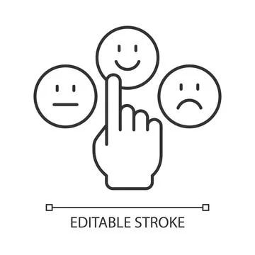 Emotional maturity linear icon Stock Illustration