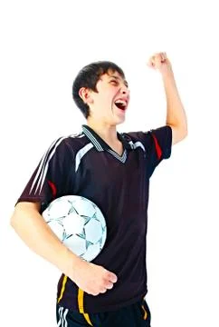 Emotional player Stock Photos