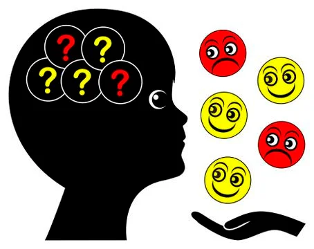 Emotional problem of autistic child Stock Illustration