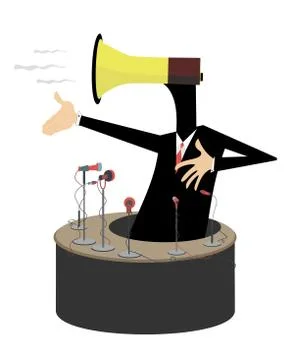 Emotional speech Stock Illustration
