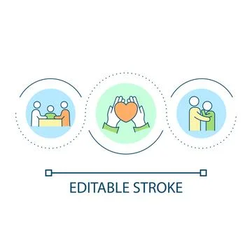 Emotional support loop concept icon Illustrazione stock