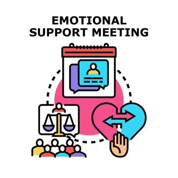 Emotional support meeting concept vector illustration Stock Illustration