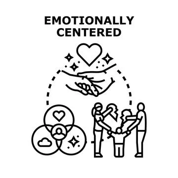 Emotionally centered family support resolving conflict concept Stock Illustration