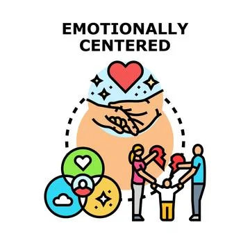 Emotionally centered family support resolving conflict concept Illustrazione stock