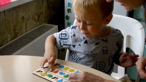 Emotions of an autistic boy during class Stock-Footage 114744656