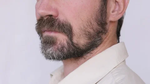 Emotions of a Brooding Bearded Man Stock Footage 105264712