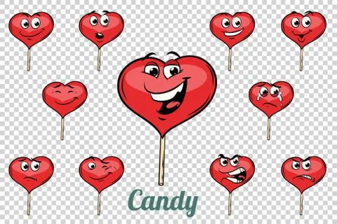 Emotions characters collection set 库存插图