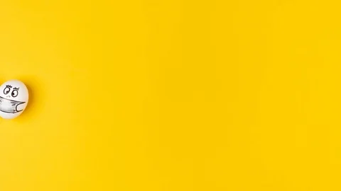 Emotions on the face of eggs Stock Footage 127103715