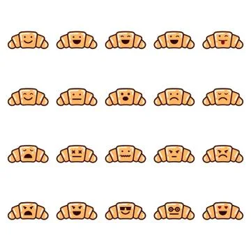 Emotions icon set Stock Illustration