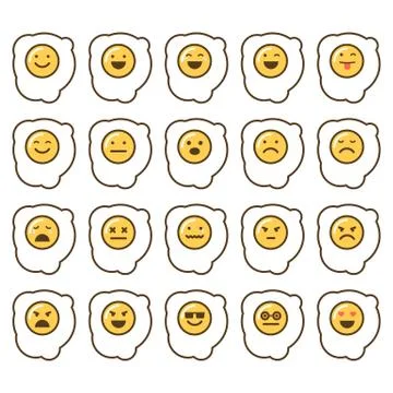 Emotions icon set Stock Illustration