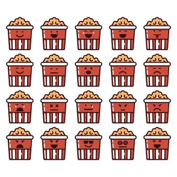Emotions icon set Stock Illustration
