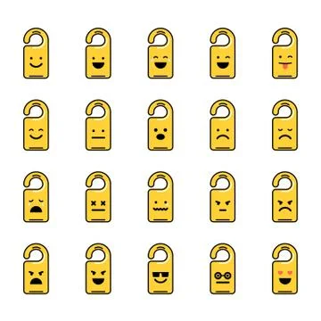 Emotions icon set Stock Illustration