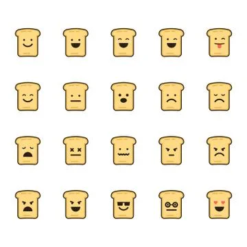 Emotions icon set Stock Illustration
