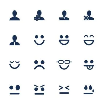 Emotions icons Stock Illustration