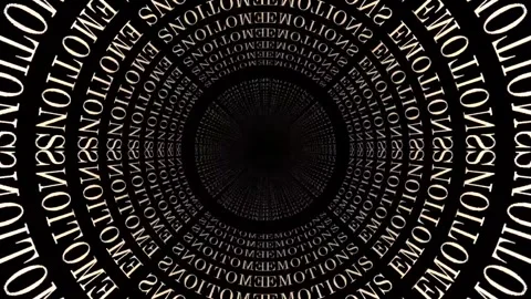 EMOTIONS Keyword Animation, 3D Pattern, Background Loop. Stock Footage 252080696