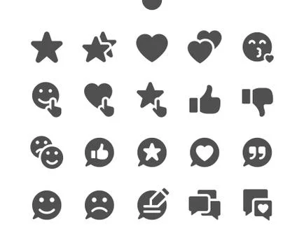 Emotions v4 UI Pixel Perfect Well-crafted Vector Illustrazione stock