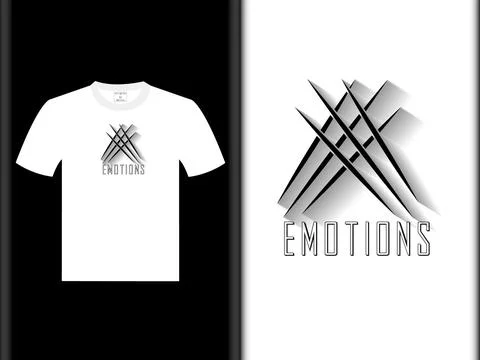 Emotions Vector T Shirt Design 스톡 일러스트