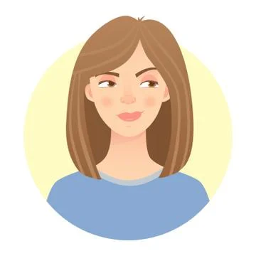 Emotions of womans face Stock Illustration