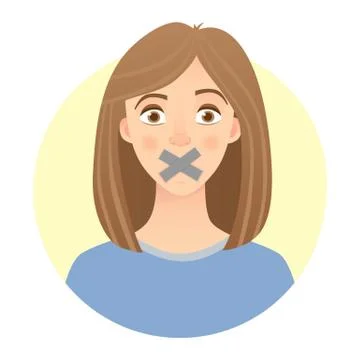 Emotions of womans face Stock Illustration