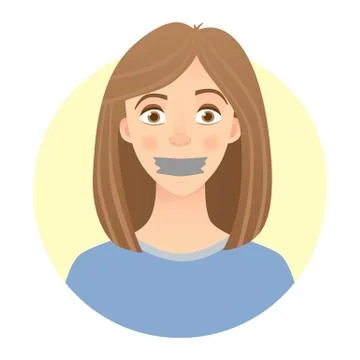 Emotions of womans face Stock Illustration