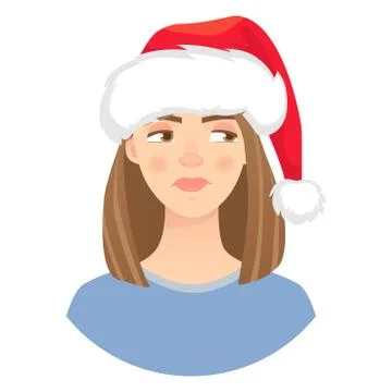 Emotions of womans face Stock Illustration