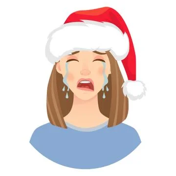 Emotions of womans face Stock Illustration