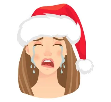 Emotions of womans face Stock Illustration