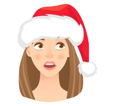 Emotions of womans face Stock Illustration