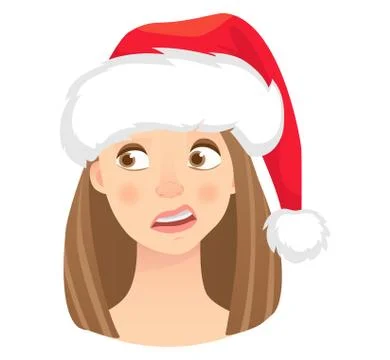 Emotions of womans face Stock Illustration