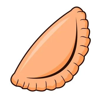 Empanada flat vector illustration. Stock Illustration