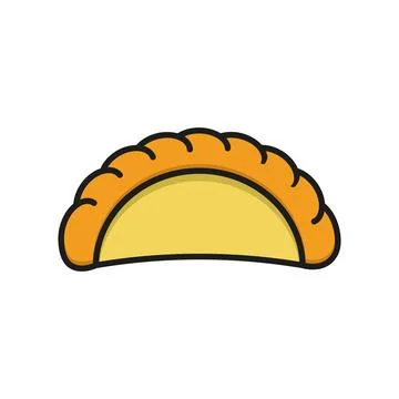 Empanada food beverage icon vector basic design simple and modern Stock Illustration