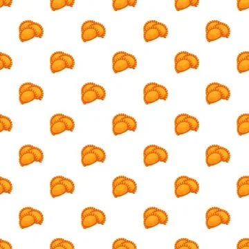 Empanada food pattern for bakery design Stock Illustration