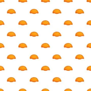 Empanada food repeating pattern over white background イラスト素材