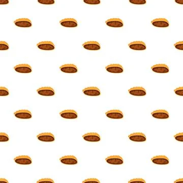Empanada food repeating pattern for seamless background Stockillustratie
