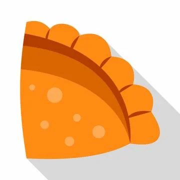 Empanada pastry snack flat design icon illustration Stock Illustration