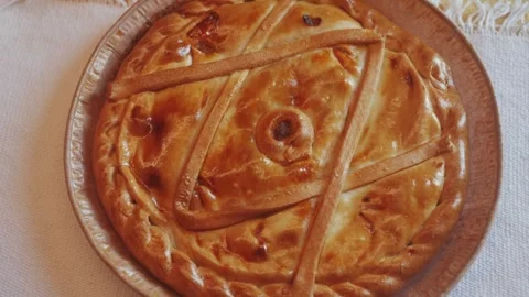 Empanada pie close up, traditional bakery. Stock-Footage 253194473
