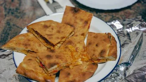 Empanada on a plate Stock Photos