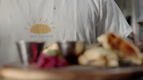 Empanada ready to be served Video stock 238645141