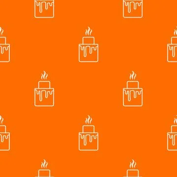 Empanadas pattern orange Ilustração Stock