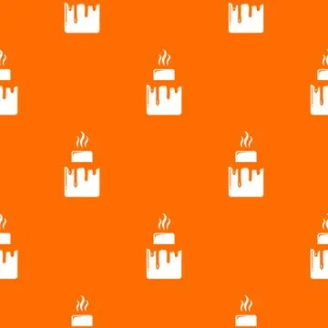 Empanadas pattern vector orange Ilustração Stock