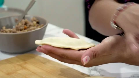 Empanadas repulgue Stock Footage 205968290