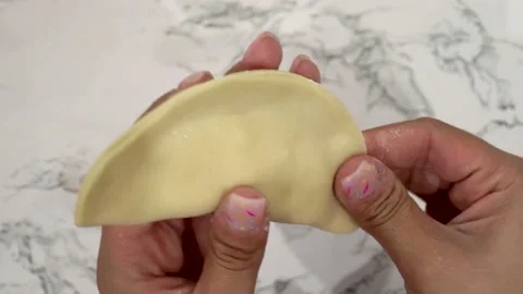 Empanadas repulgue (superior view) Stock Footage 205969865