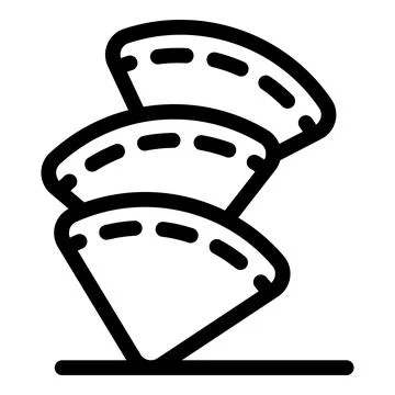 Empanadas stacked on a table, ready to be served 库存插图