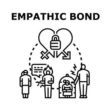 Empathic bond concept of connection and understanding Stock Illustration