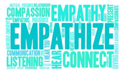 Empathize Word Cloud Stock Illustration